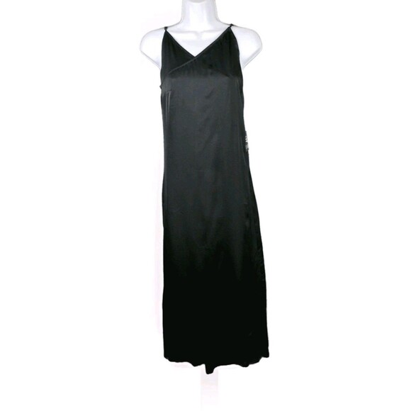 Express Slip Maxi Dress Womens M Black Wrap Adjustable Spaghetti Straps NWT - Picture 14 of 16